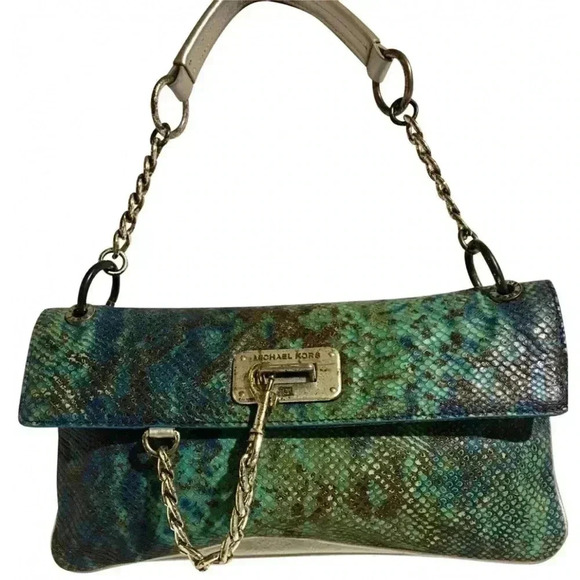 Michael kors Capra snakeskin shoulder handbag - Picture 1 of 9